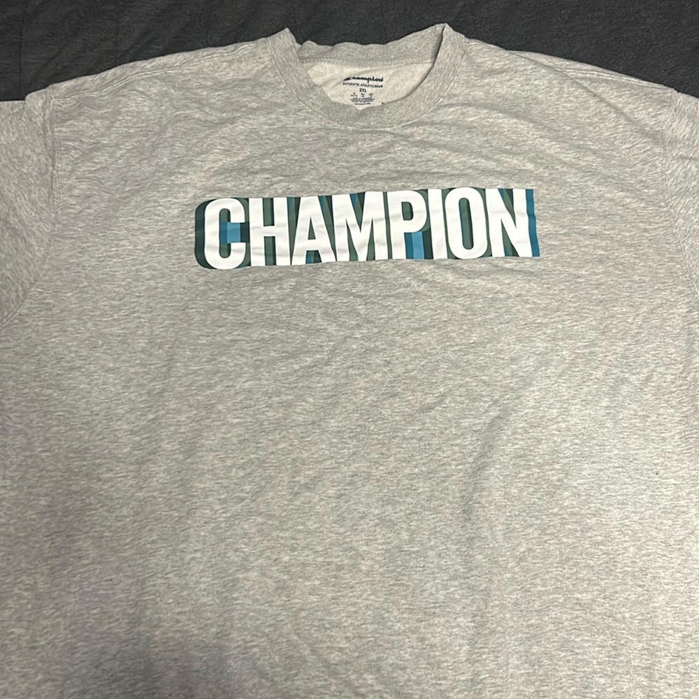 champion grey long sleeve 2xl